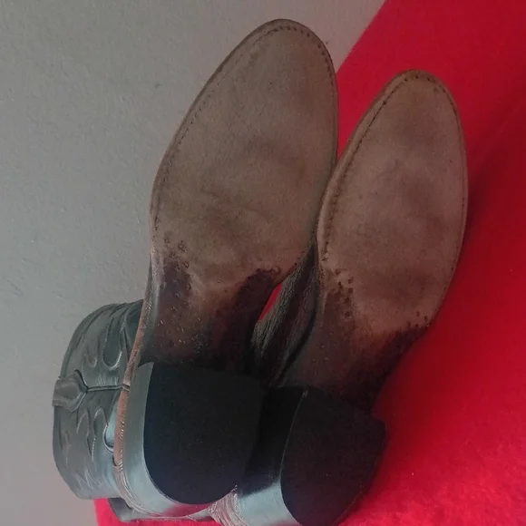 Lucchese Black and Brown Western Boots Guinine Caiman